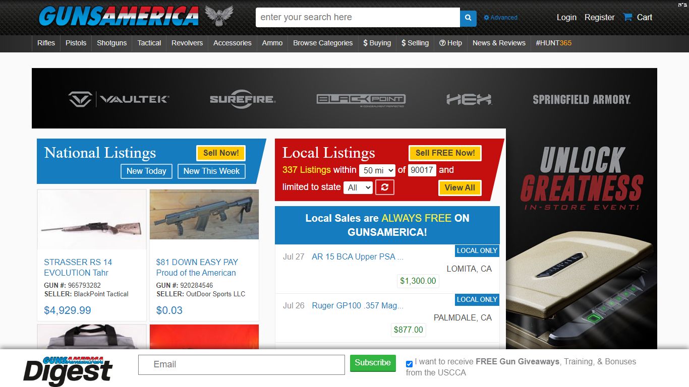 GunsAmerica - Buy Guns and Sell Guns Online